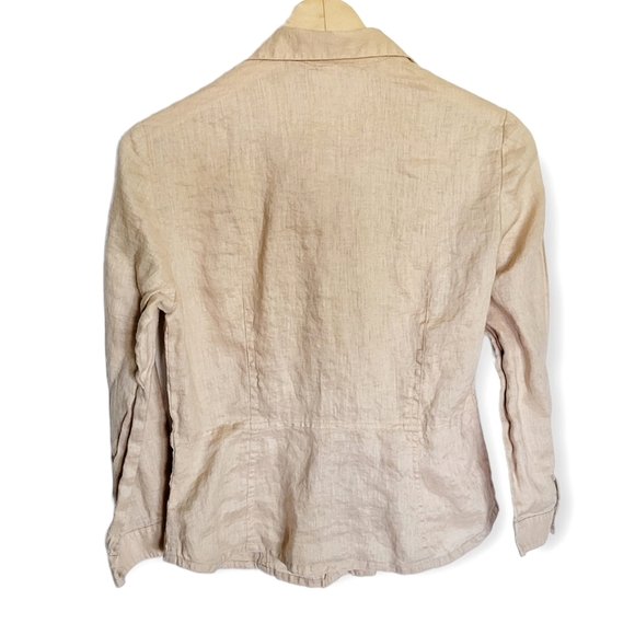 Anne Klein Linen Button Up Blouse Size 4 - Picture 2 of 3
